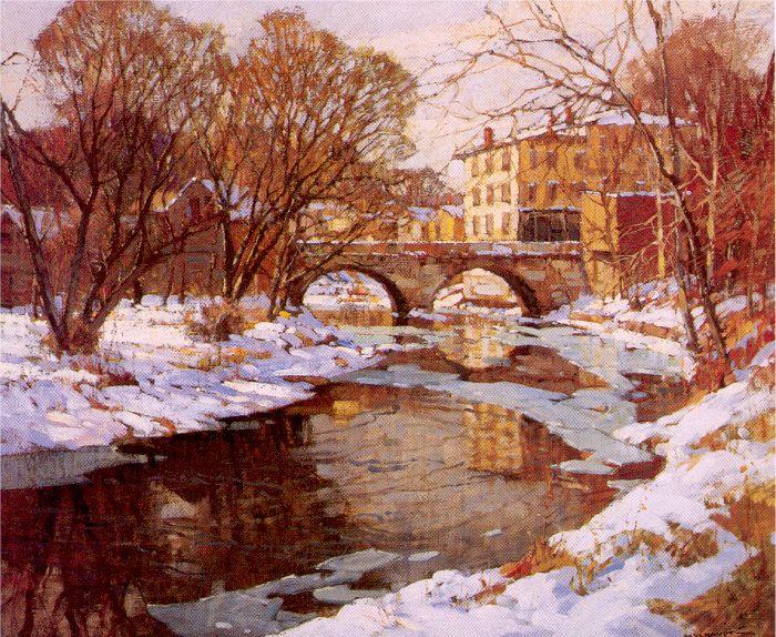 Mulhaupt, Frederick John Choate Bridge, Winter china oil painting image